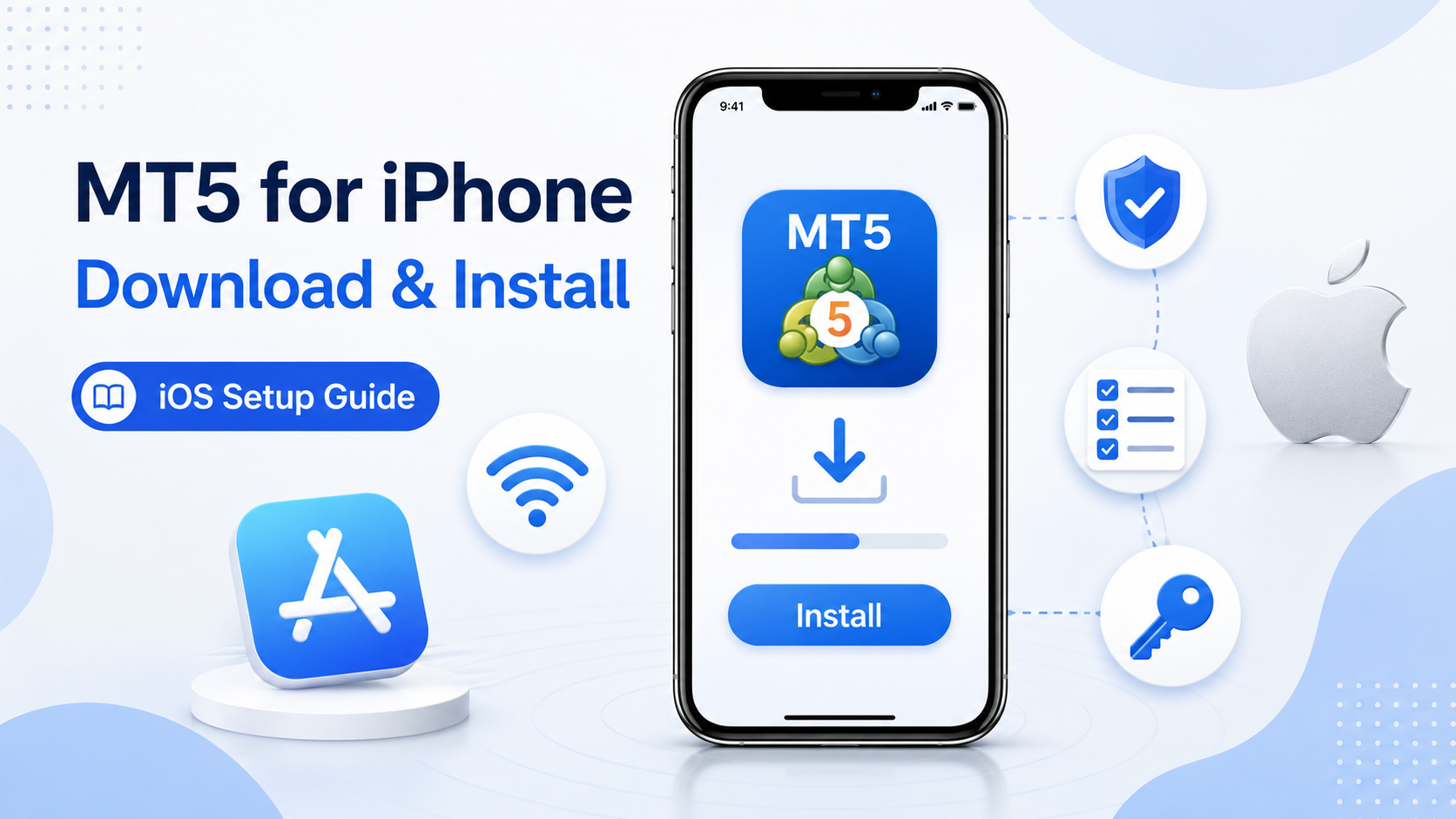 MT5 苹果版在 iPhone 与 iPad 上查看行情和图表的界面示意